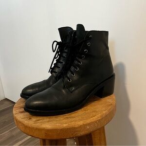 Jeffrey Campbell Black Heel Laced Bootie